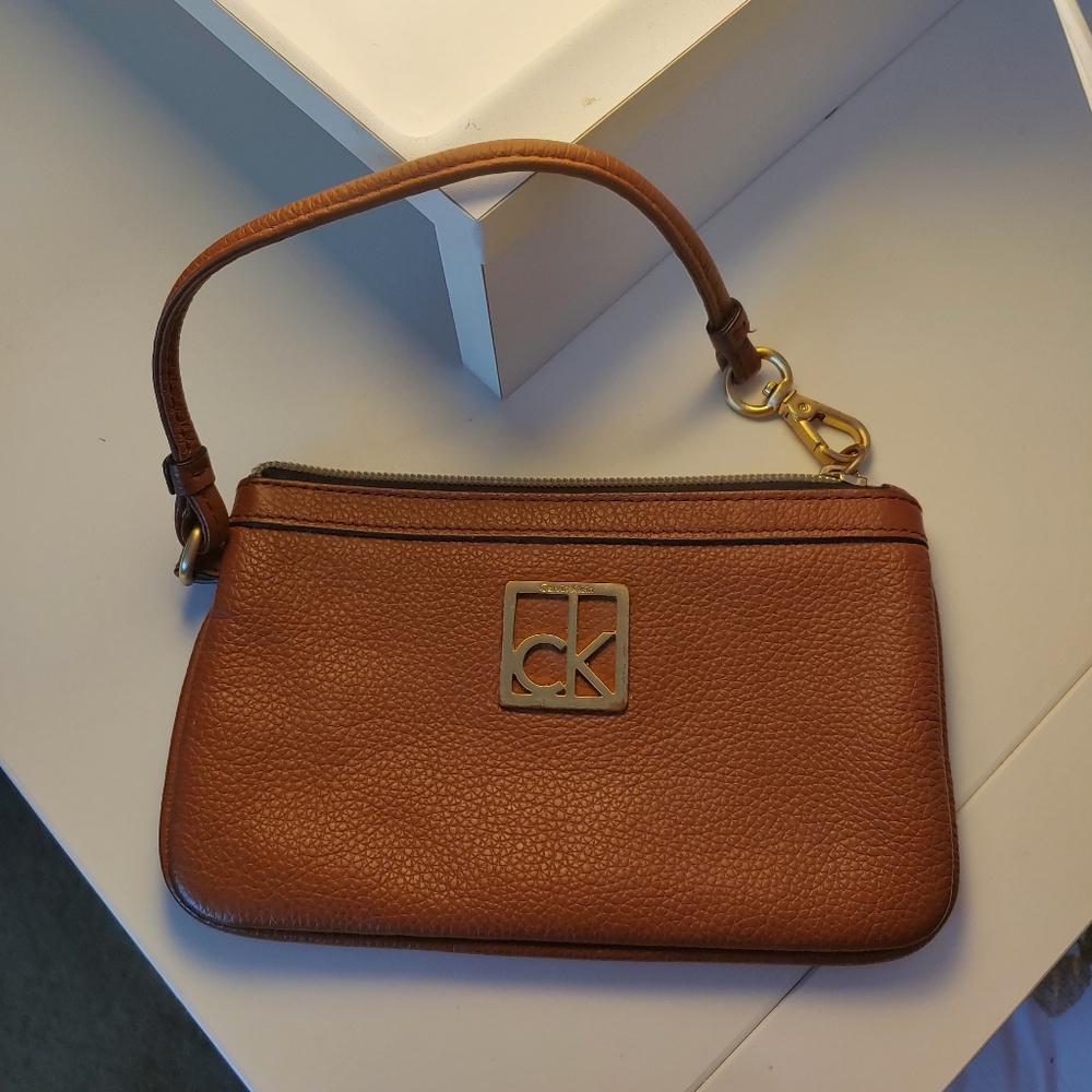 Calvin Klein Leather Wristlet